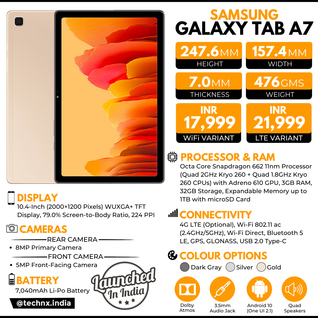 tab a7 specs